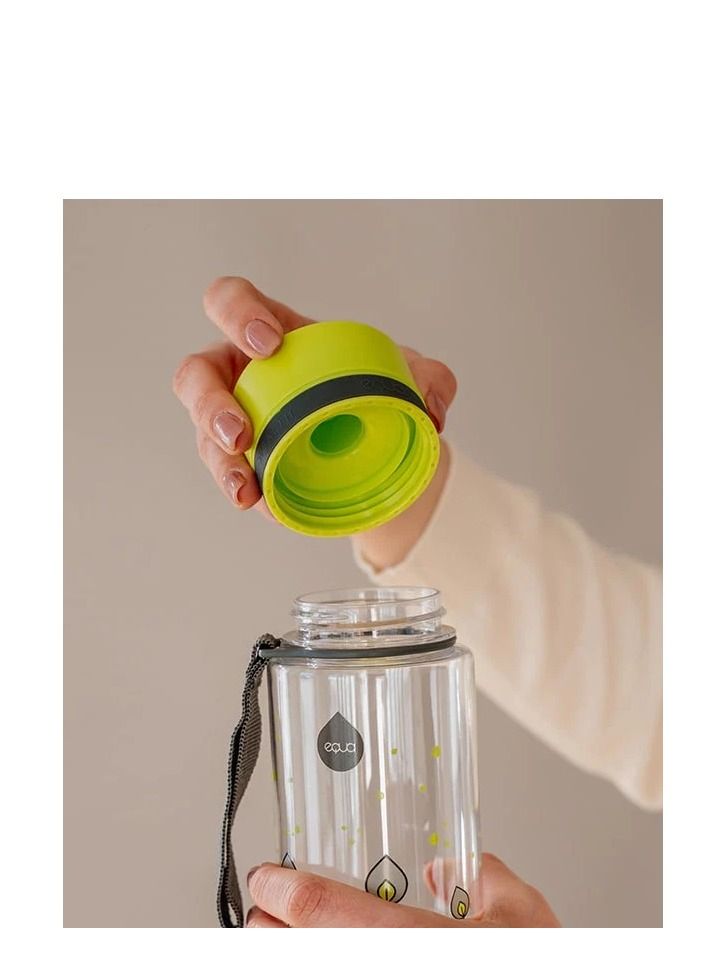 EQUA Water Bottle Green Leaves BPA FREE 600ml - Image 4