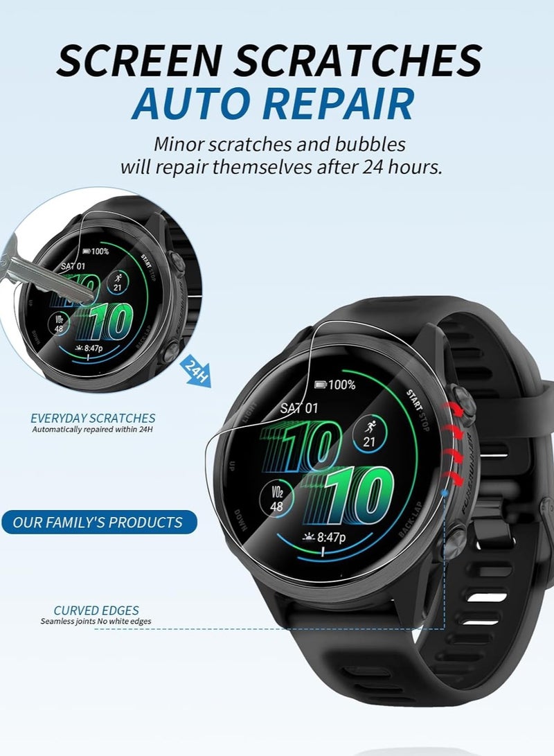 general (6-Pack) Compatible with Garmin Forerunner 570, 42mm TPU Soft Screen Protector High Definition Scratch-Resistant Touch-Sensitive Anti-Fingerprint - Image 3