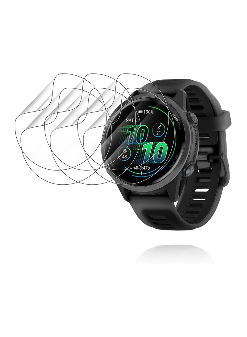 general (6-Pack) Compatible with Garmin Forerunner 570, 42mm TPU Soft Screen Protector High Definition Scratch-Resistant Touch-Sensitive Anti-Fingerprint - Image 1
