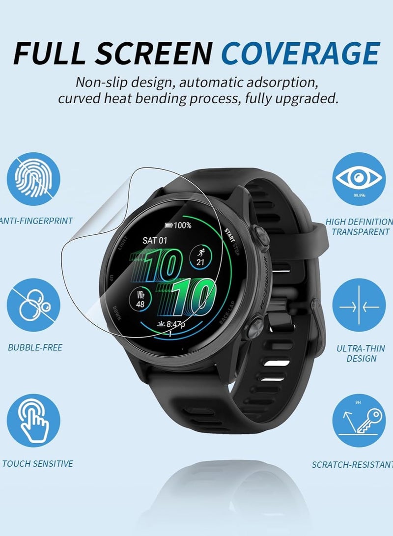 general (6-Pack) Compatible with Garmin Forerunner 570, 42mm TPU Soft Screen Protector High Definition Scratch-Resistant Touch-Sensitive Anti-Fingerprint - Image 2