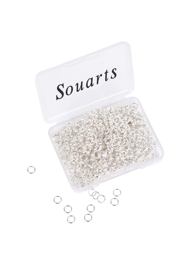 Souarts - Silver Color Closed Jump Rings For Necklace Bracelet Jewelry Making 4Mm-500Pieces Silver - Image 1