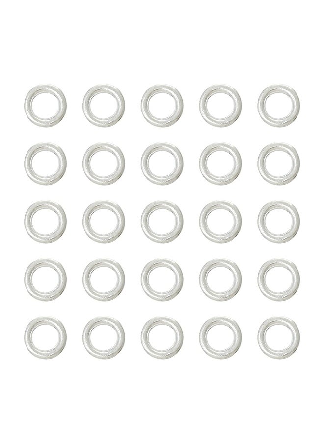 Souarts - Silver Color Closed Jump Rings For Necklace Bracelet Jewelry Making 4Mm-500Pieces Silver - Image 1