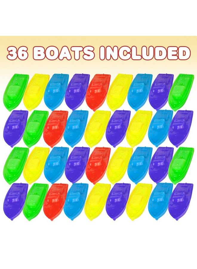 ArtCreativity Blow Mold Toy Boats For Kids Set Of 36 Floating Plastic Pool And Bath Tub Toys In Vibrant Colors Summer Water Toys For Lake Beach Bathtub Cute Party Favors For Boys And Girls - Image 3