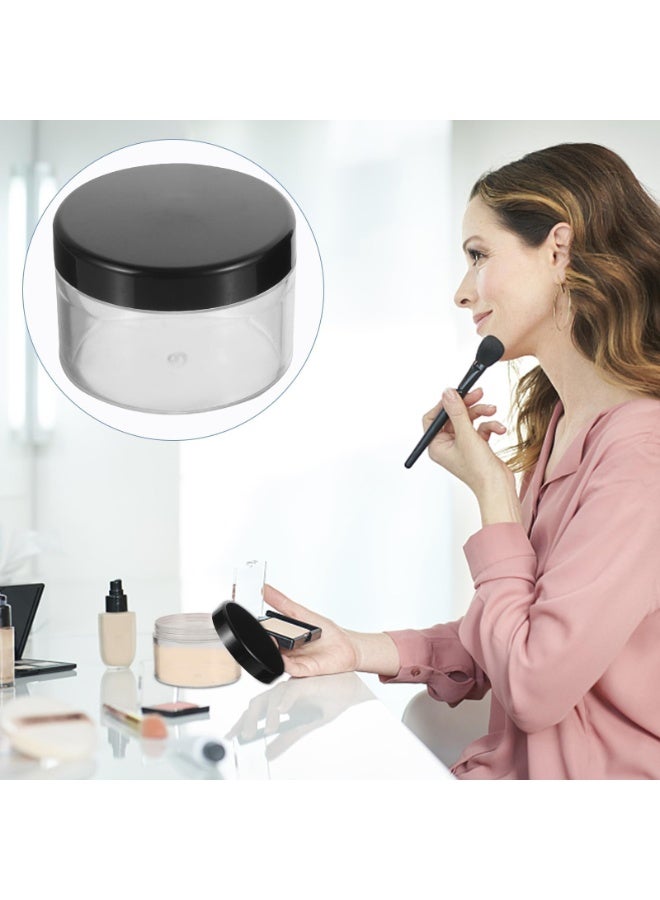 4 Pcs Plastic Powder Containers with Lids, Small Empty Jars for Face Cream, Makeup, Body Powder, Travel Storage and Portable Cosmetic Case - Image 2