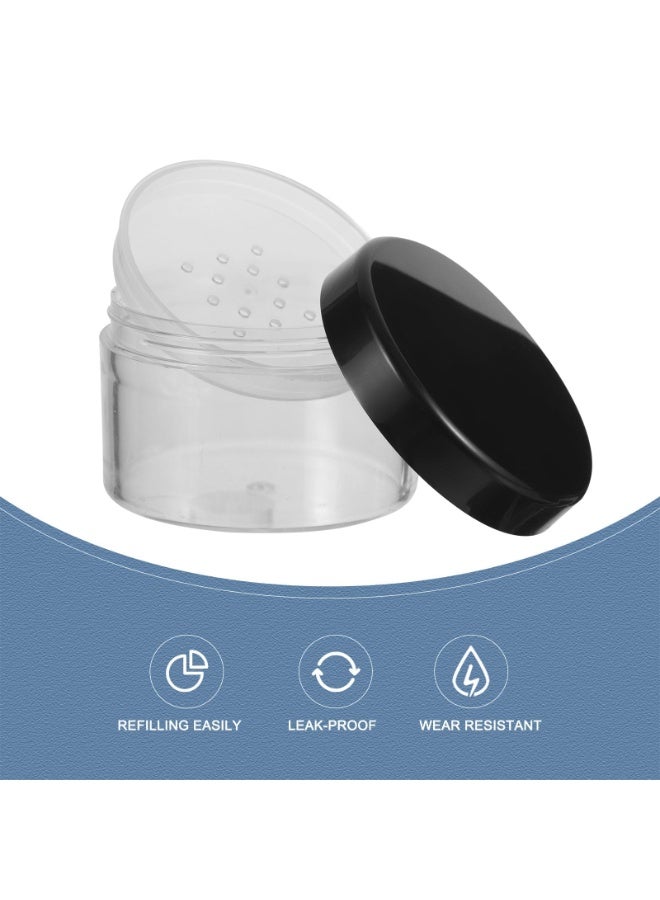 4 Pcs Plastic Powder Containers with Lids, Small Empty Jars for Face Cream, Makeup, Body Powder, Travel Storage and Portable Cosmetic Case - Image 4