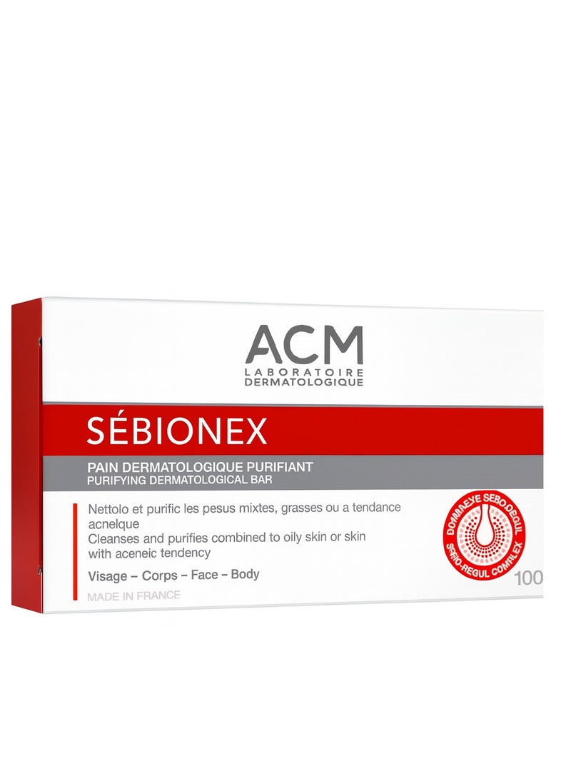 اكم لابرتوري ديرماتولوجيك ايه سي ام سيبيونكس قالب صابون منقي للبشرة المختلطة والدهنية 100 جم - Image 1