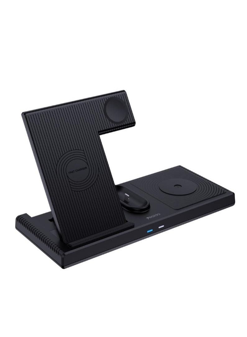Yesido 18W 4-in-1 Fast Charging Folding Wireless Adapter For Apple Devices - DS13  - Image 1