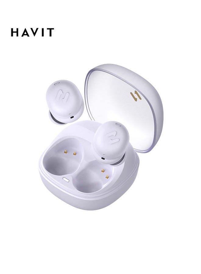 havit True Wireless Bluetooth Headphones Stylish Earphone Earbuds Noise Wireless Earbuds Clear Sound Earphone Earbuds Lightweight Comfort 8mm Drivers, for Running, Gaming Calling - Image 1