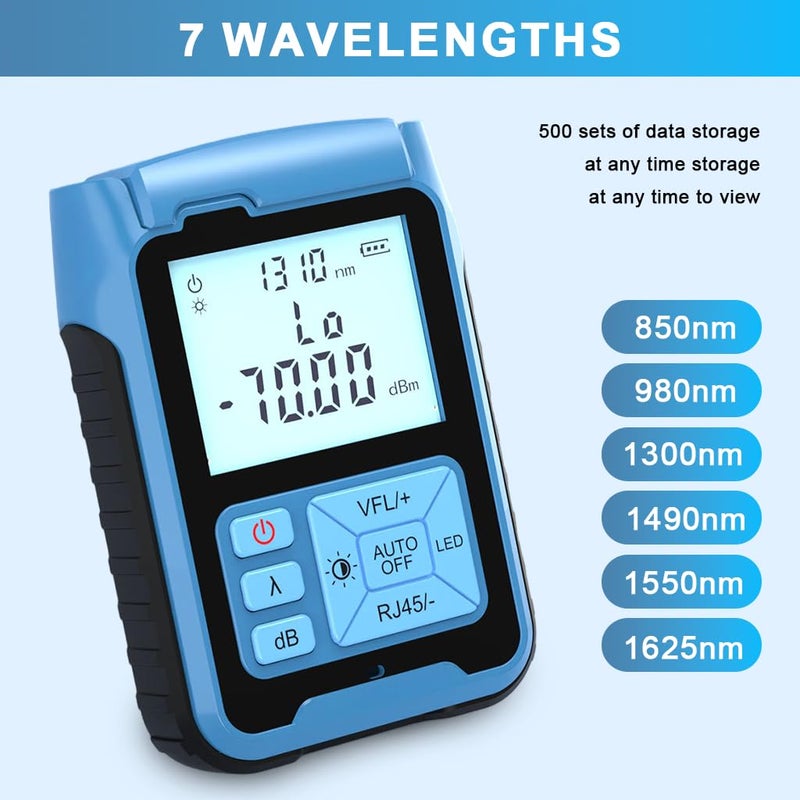 Serplex ® Optical Power Meter with LED Display High Precision -50~+10dBm Fiber Light Meter, Universal 2.5mm FC Interface, Supports 850-1625nm, Battery Operated (Battery Not Included) - Image 3