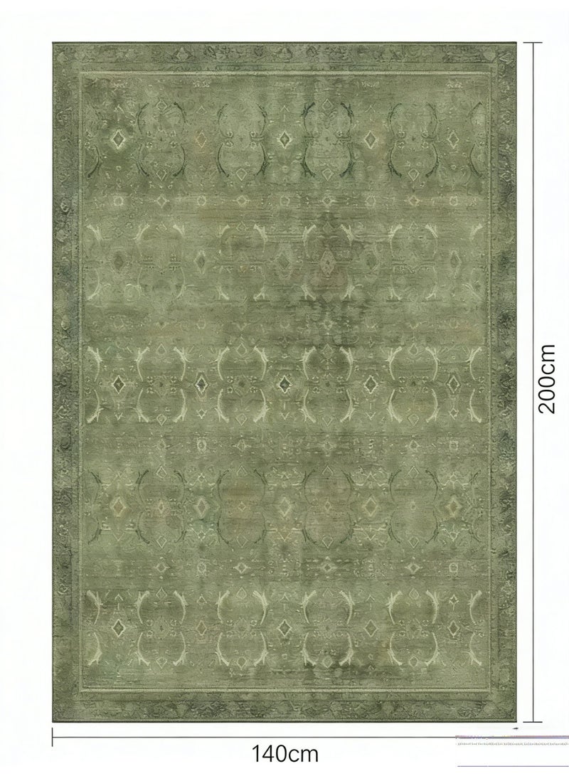 سجادة كلاسيكية، سجادة غرفة المعيشة، سجادة غرفة النوم، سجادة الأريكة، سجادة طاولة القهوة، سجادة مقاومة للبقع وسهلة العناية، 140*200 سم [مخمل كريستالي] - Image 2