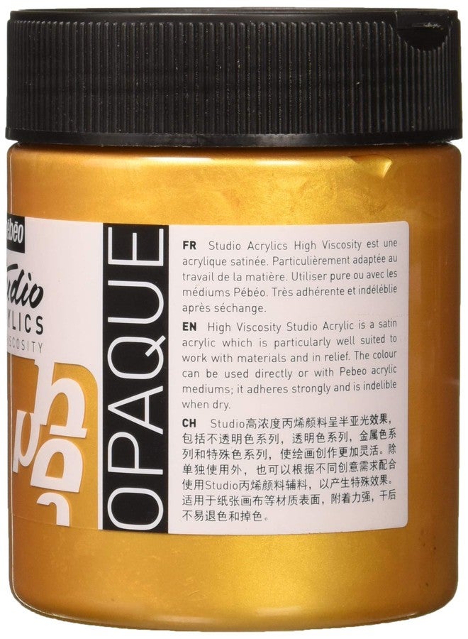 Pebeo Studio Acrylics HV 500 ml Precious Gold, 16.9 Fl Oz (Pack of 1) - Image 2