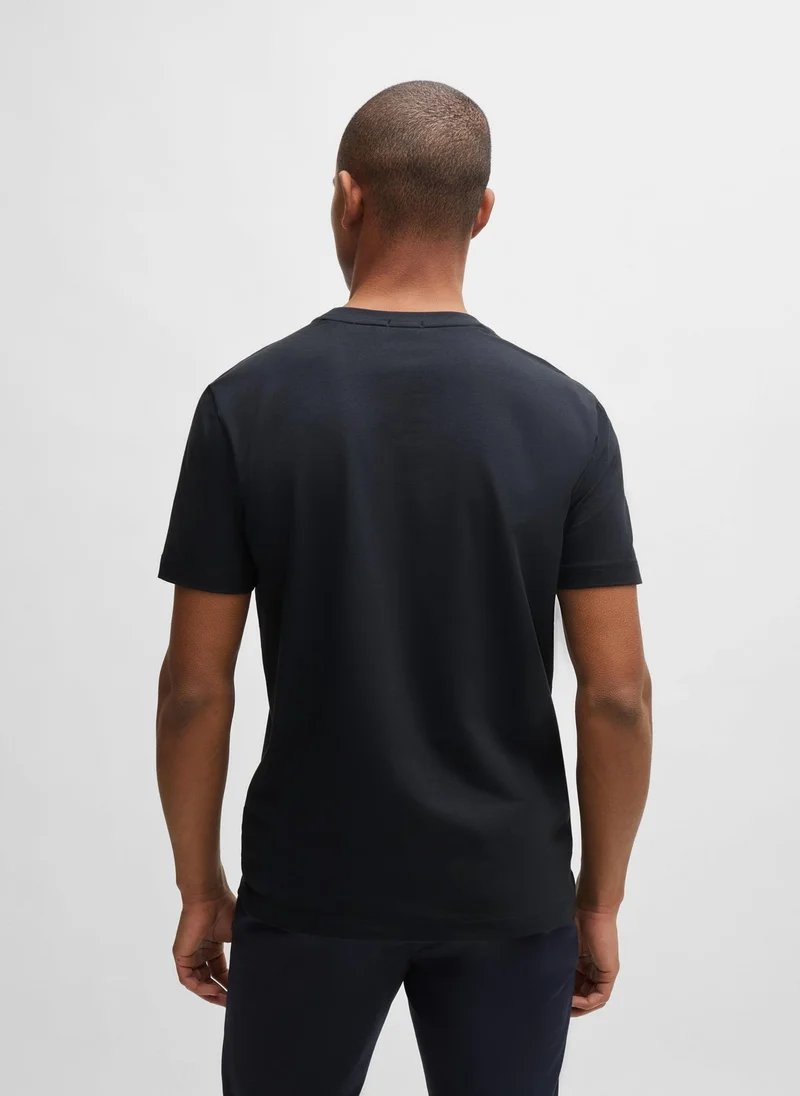 BOSS Stretch-cotton T-shirt with logo detail