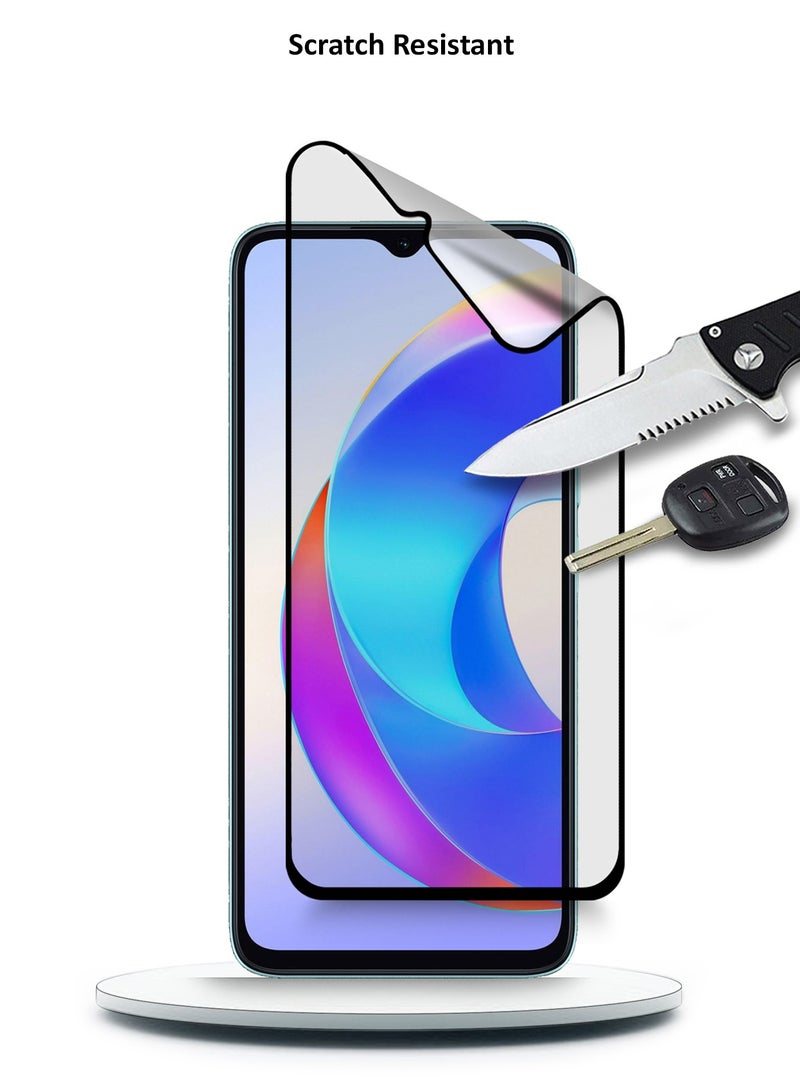 Wtech Honor X5 Plus 4G 2023 Nano Ceramic Full Glue Full Cover Matte Flexible Screen Protector (MSCNMN) - Clear/Black - Image 5