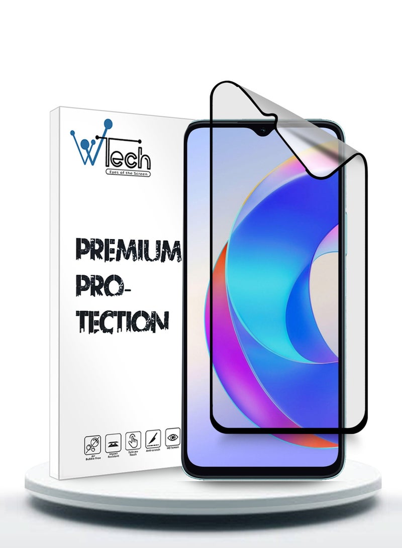 Wtech Honor X5 Plus 4G 2023 Nano Ceramic Full Glue Full Cover Matte Flexible Screen Protector (MSCNMN) - Clear/Black - Image 1
