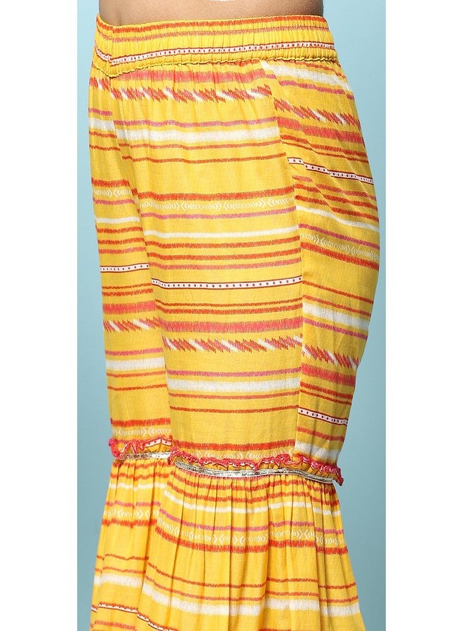 Biba GIRL PRINTED GATHERED KID(KW5305_YELLOW_11) - Image 2