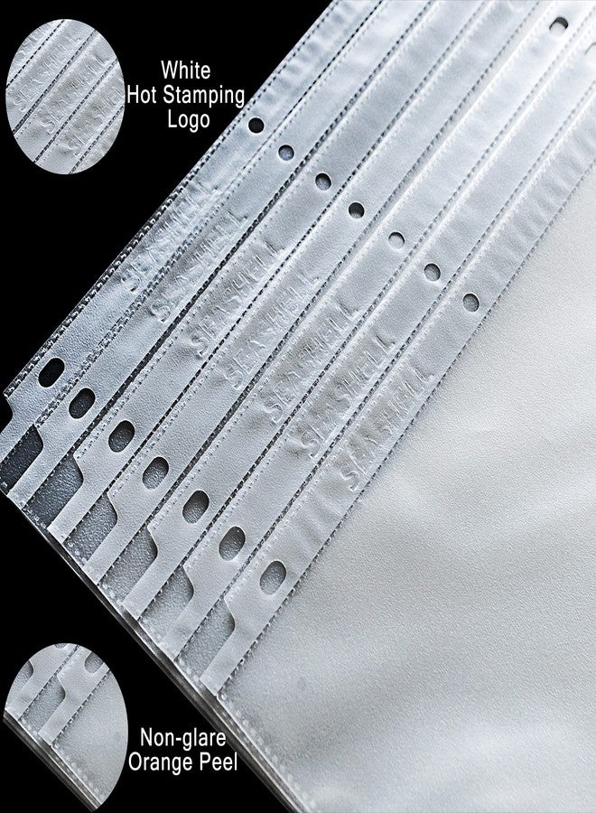 Seashell 100 Economy Non-Glare Sheet Protectors, Plastic Page Protectors for 3 Ring Binder, Letter Size, Top Loading, 3 Hole Punched, Binder Sleeves for 8.5 x 11 Paper, for School and Office use… - Image 5