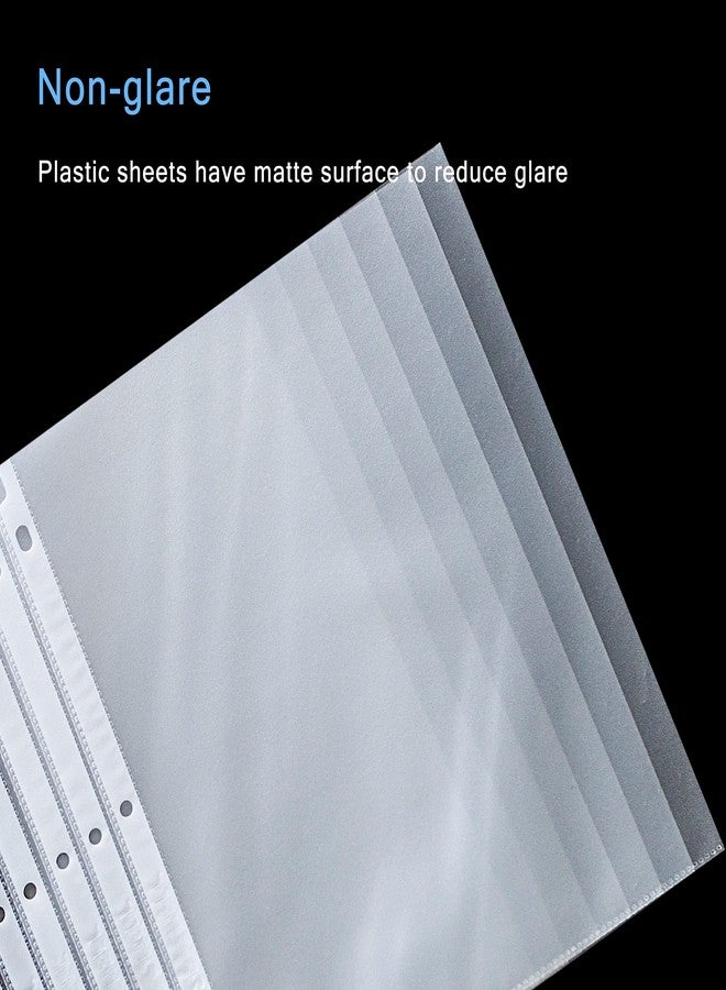 Seashell 100 Economy Non-Glare Sheet Protectors, Plastic Page Protectors for 3 Ring Binder, Letter Size, Top Loading, 3 Hole Punched, Binder Sleeves for 8.5 x 11 Paper, for School and Office use… - Image 4