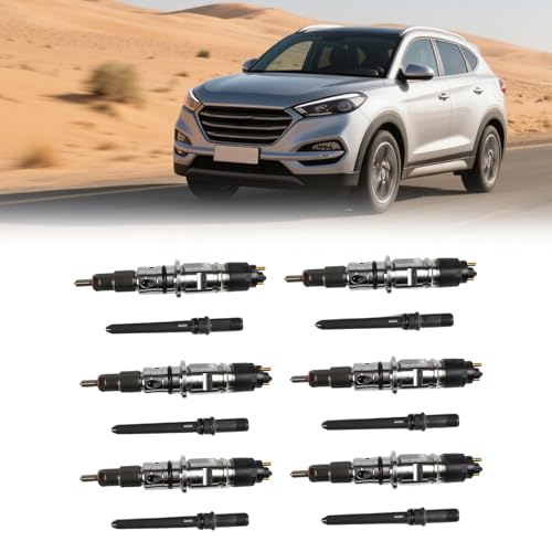 FIWARY 6pcs Diesel Fuel Injectors with Tube Fits For Dodge Ram 2500 & 3500 6.7L 2007-2012 Replace OE 0445120050 0445120193 0445120185 68027067AA 986435518 - Image 1