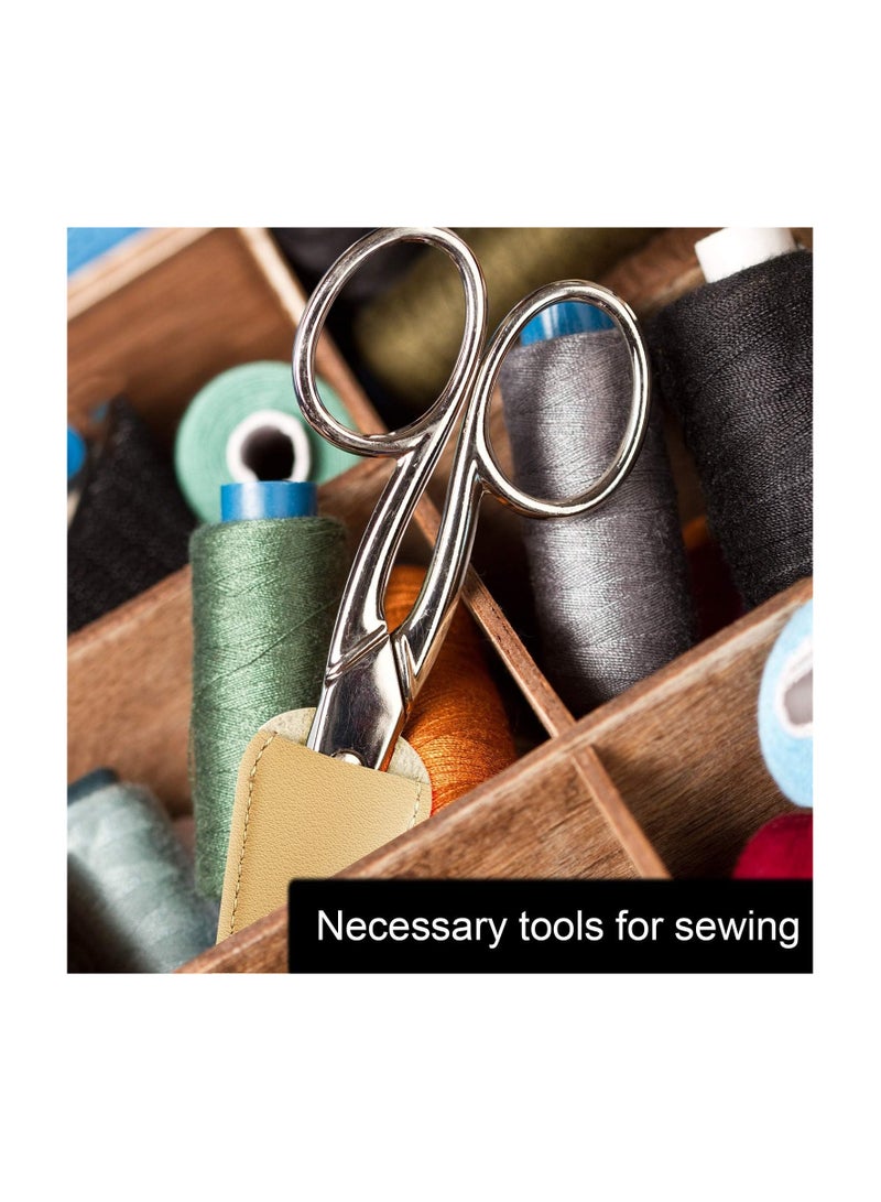 6 Pieces Scissors Sheath Safety Leather Scissors Cover Protector Colorful Sewing Scissor Sheath Portable Eyebrow Trimming Beauty Tool Protection Cover Collect Bags  - Image 4