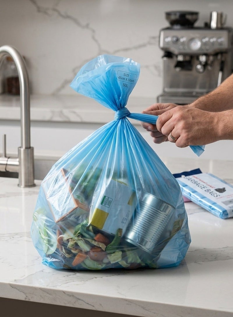 Colorful Garbage Bags 50L – 6 Rolls Multipurpose Trash Bags | Strong Leak-Resistant Waste Bags for Kitchen, Bathroom, Office & Home Use - Image 2