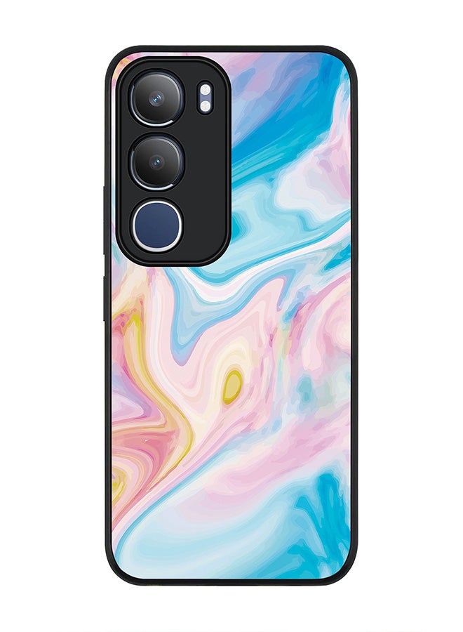 Stylizedd For vivo Y19s / Y19s Pro Case,Slim fit Camera Protection, Shockproof Thin Phone cover  - Marble Print Aqua