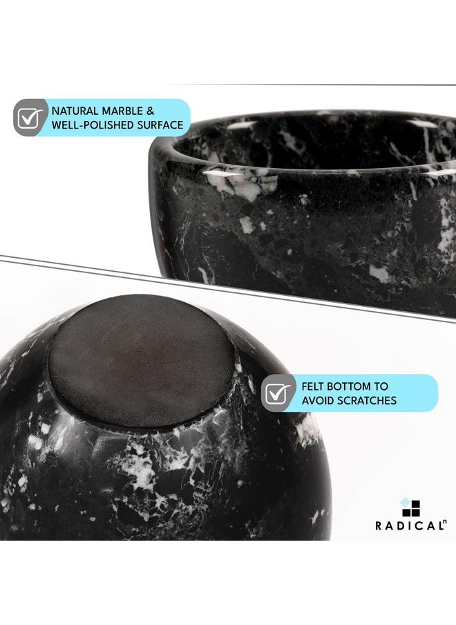 RADICALn Radicaln Marble Shaving Bowl 3'' Inches Black Handmade Shaving Cream Bowl - Marble Bowl For Shaving Foam, Shaving Soap Bowl - Shaving Kit Bowl, Barber Supplies & Bathroom Accessories  - Image 4