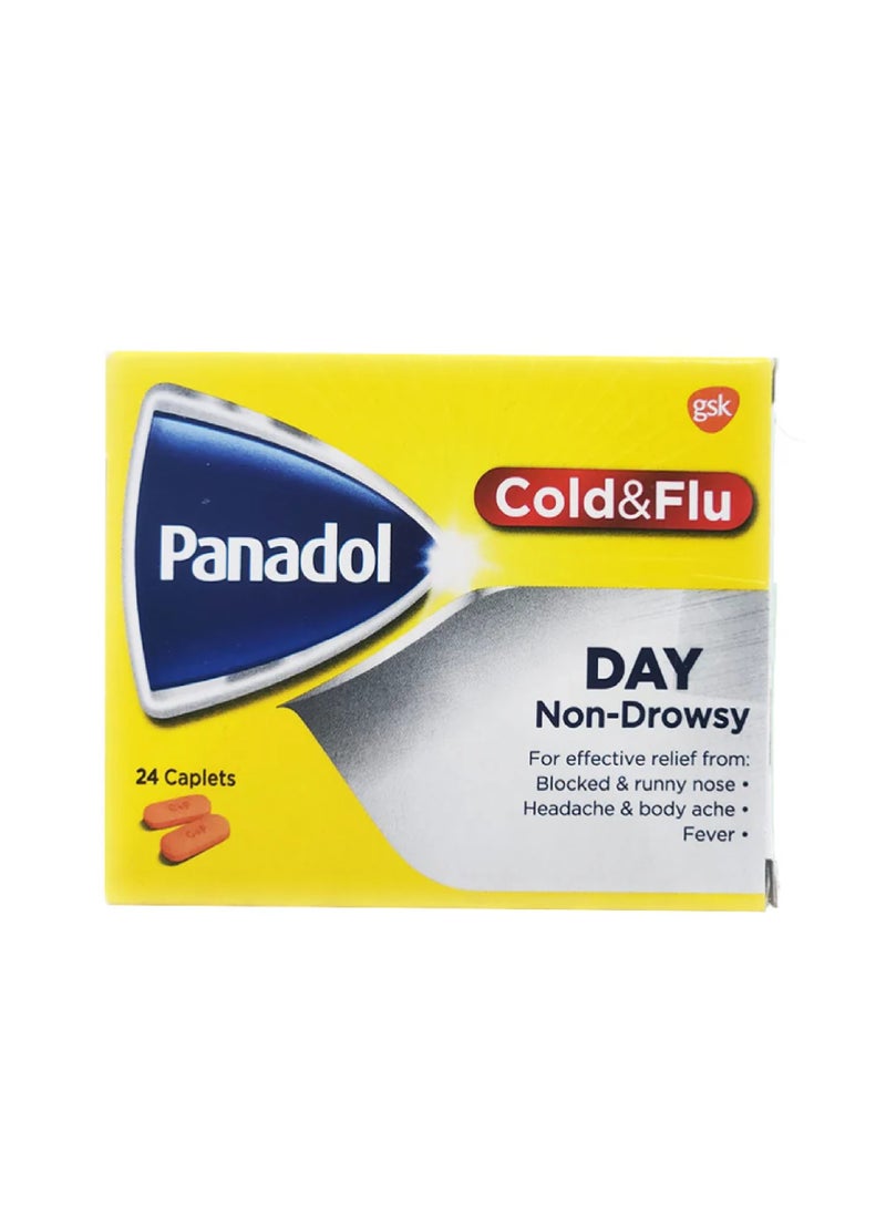 Panadol Cold & Flu 24 Caplets (Yellow)