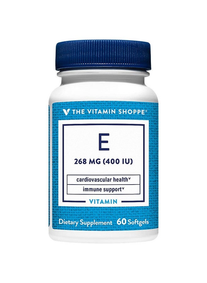 The Vitamin Shoppe Vitamin E 400IU - Natural Source, Supports Healthy Cardiovascular System, Immune Health & Eye Health - Once Daily (60 Softgels) - Image 2