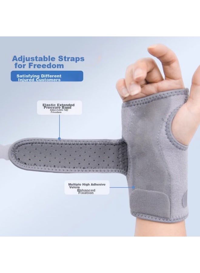 Mdikawe Mandika Wei Sprain Splint, Wrist Brace, Medical Device, Wrist Joint Tendon Sheath Fixation Support, Bandage, Left Hand, Gray - Image 2