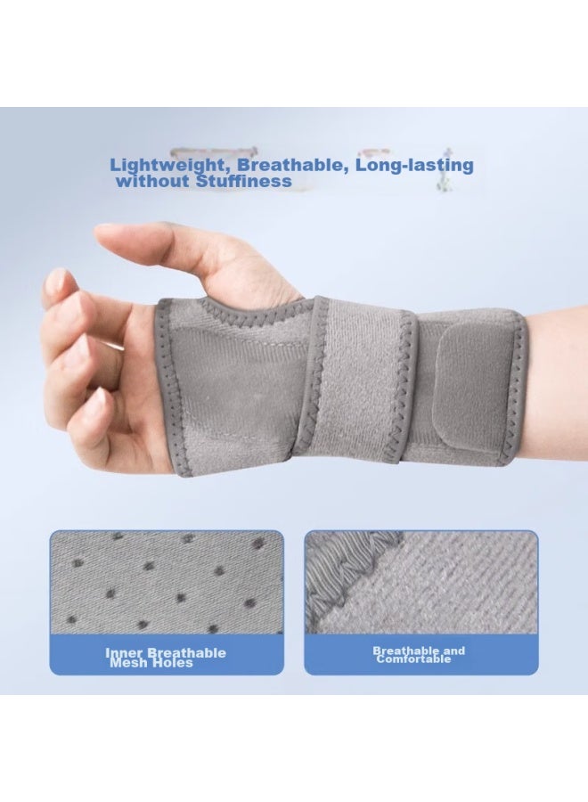 Mdikawe Mandika Wei Sprain Splint, Wrist Brace, Medical Device, Wrist Joint Tendon Sheath Fixation Support, Bandage, Left Hand, Gray - Image 3