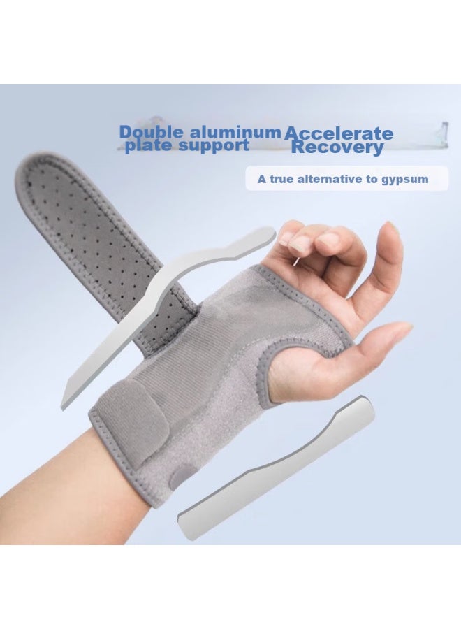 Mdikawe Mandika Wei Sprain Splint, Wrist Brace, Medical Device, Wrist Joint Tendon Sheath Fixation Support, Bandage, Left Hand, Gray - Image 1