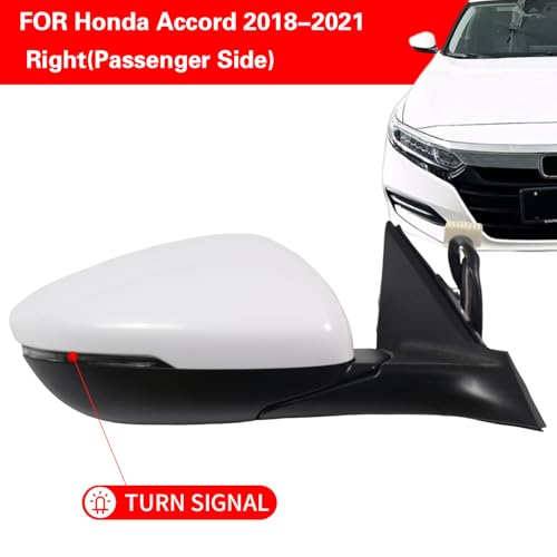 Marretoo for Honda Accord 2018 2019 2020 2021 2022 Side Vier Mirror Assembly Passenger Side for HONDA ACCORD EX, Hybrid EX, Sport Accessories |POWER+LAMP+HEAT+BSM Replaces HO1321330(RH) - Image 2
