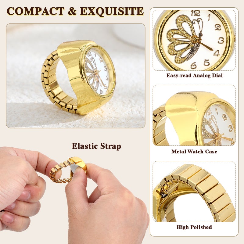 💍 ساعة يد خفيفة الوزن بحركة إصبع بتصميم من سبائك المعادن - Image 2
