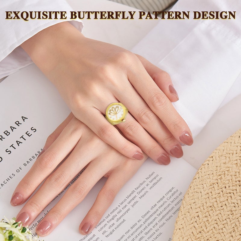 💍 ساعة يد خفيفة الوزن بحركة إصبع بتصميم من سبائك المعادن - Image 3