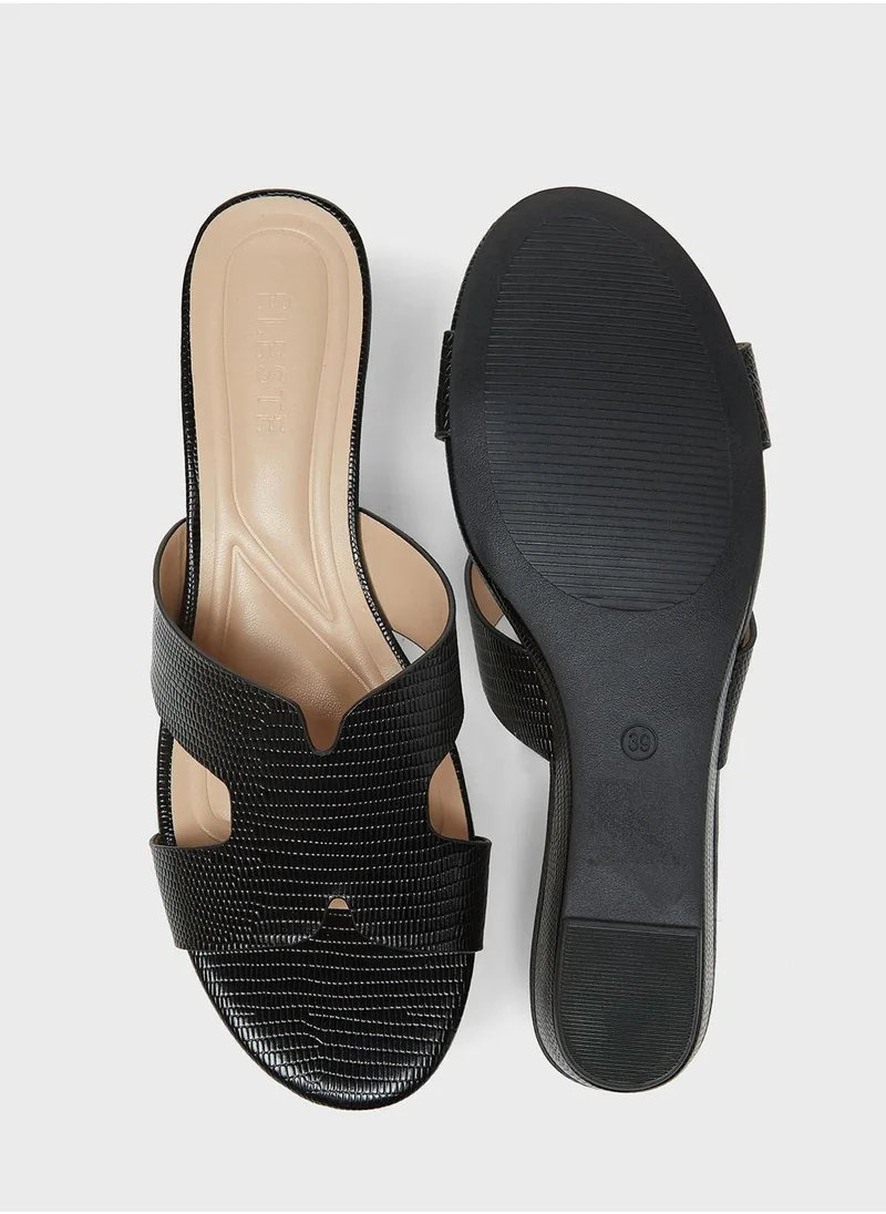 سيليست One Strap Wedge Sandals