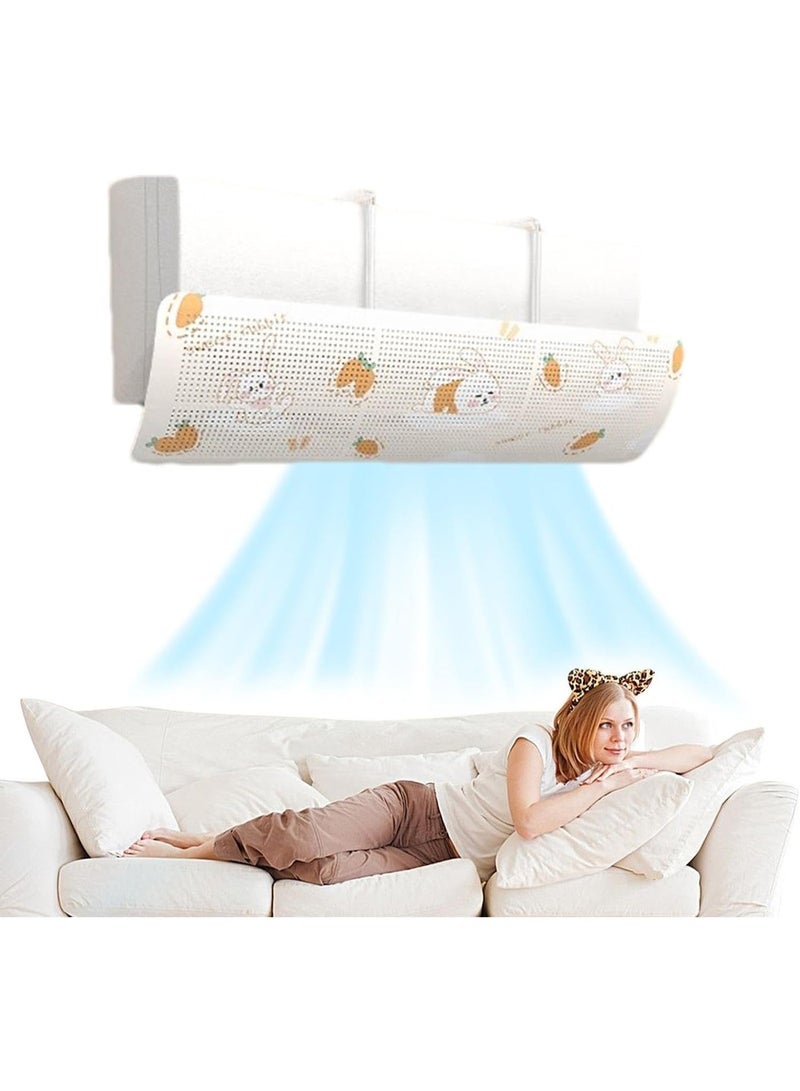 Foldable and adjustable air deflector and diffuser for home or office air conditioning Air shield - Air flow deflector cover - Ultra-light mesh does not add extra weight to the unit - Image 4