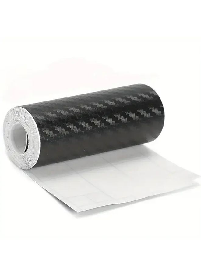 1 Roll 3D Nano Carbon Fiber Car Door Edge Protector PVC Waterproof Scratch Resistant Adhesive Tape 3.94 X 39.37 Inches Black Vehicle Scratch Guard For Front Door Edge Durable Sleek Design High Quality Film - Image 3