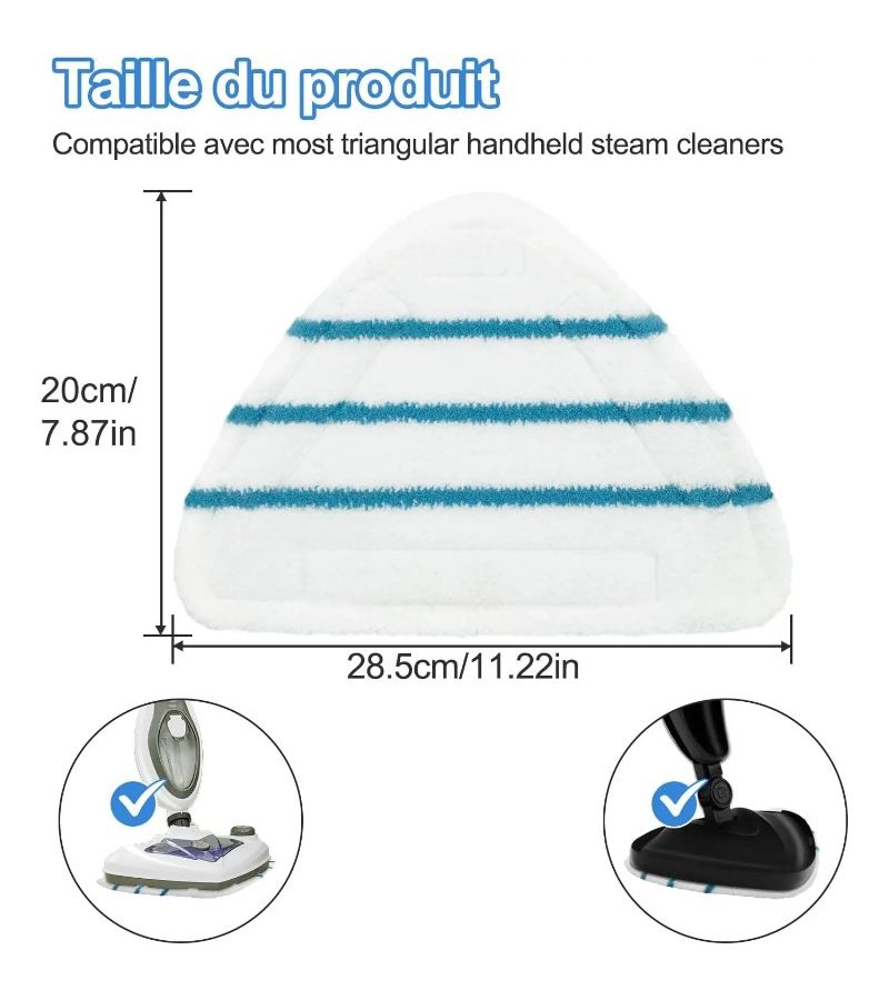 Universal Triangle Steam Mop Pads 5 Pcs for Ultrafine Fiber Cleaners - Image 3
