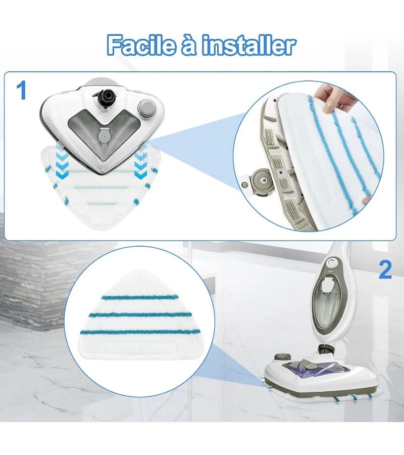 Universal Triangle Steam Mop Pads 5 Pcs for Ultrafine Fiber Cleaners - Image 2