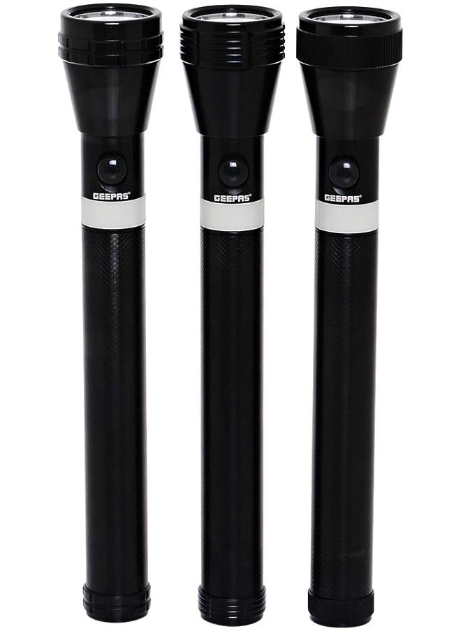 GEEPAS - GFL4622 Family Pack Rechargeable LED Flashlight, Set of 3 - Image 1