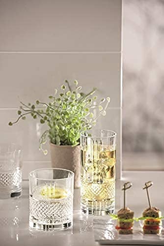 TIENER Elegant Drinking Glasses for Water, Wine, Juice, Square Shape Glasses for Bars Restaurants, Kitchen, Home | Pack of 6 | 300 ML | Transpharant - Image 2