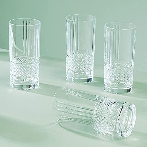 TIENER Elegant Drinking Glasses for Water, Wine, Juice, Square Shape Glasses for Bars Restaurants, Kitchen, Home | Pack of 6 | 300 ML | Transpharant - Image 5