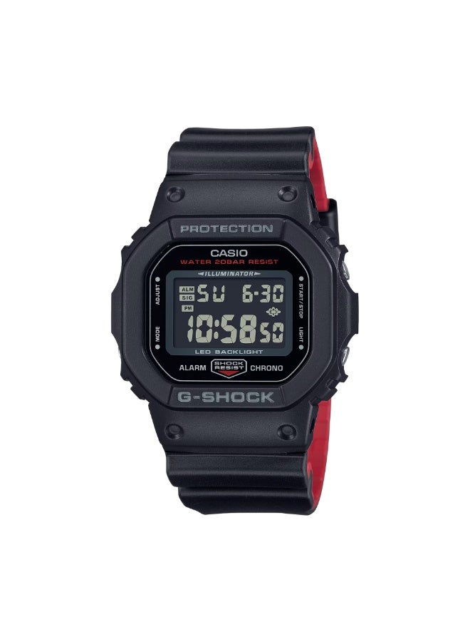 كاسيو ساعة كاسيو جي-شوك DW-5600UHR-1DR رقمية، مقاومة للصدمات، مقاومة للماء 200 متر، إضاءة LED، ساعة إيقاف، مؤقّت، منبّه - Image 1