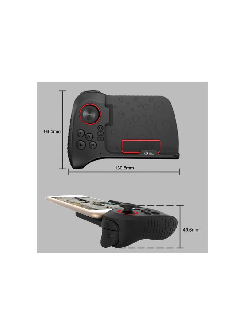 GGOOT One-Handed Wireless Bluetooth Gamepad, with Joystick Button, Just Plug and Play, for Android 6.0 +/ iOS 11.0, Compatible 4-10 inches above Phone&Tablet  - Image 4