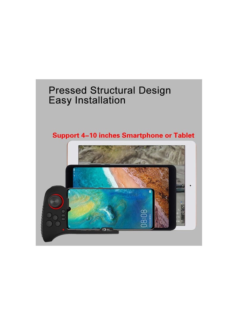 GGOOT One-Handed Wireless Bluetooth Gamepad, with Joystick Button, Just Plug and Play, for Android 6.0 +/ iOS 11.0, Compatible 4-10 inches above Phone&Tablet  - Image 2