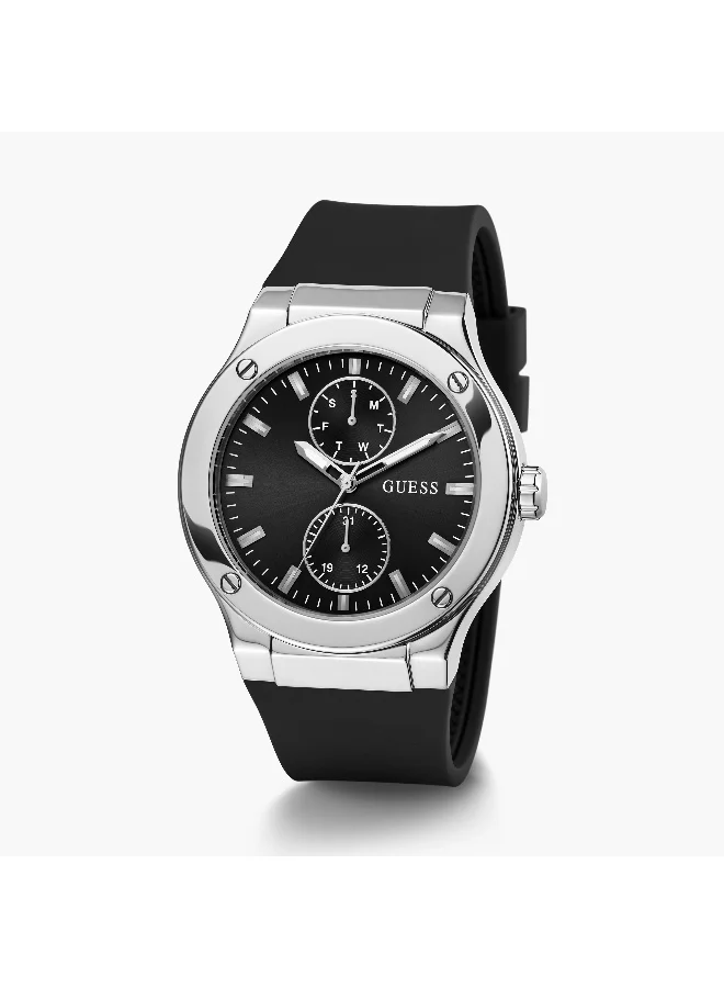 جس Guess Men's Black Chronograph Watch