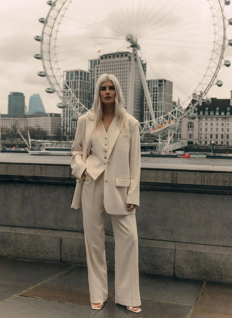Lichi Textured palazzo trousers