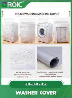 GROIC Washer Cover Dryer Cover for front loading machine Waterproof Dustproof thin Washing Machine Cover,Waterproof and Dustproof Dryer Cover,Family Dust-Proof Cover  - Image 3