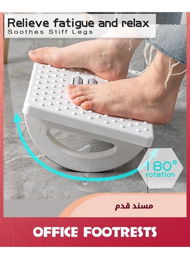 راحة القدم تحت المكتب,هزة القدم مقعد القدم,مقعد القدم الايرغونومية لكرسي المكتب مع سطح التدليك,مقعد القدم لكرسي المكتب السفر المنزلي,أبيض,, - Image 4