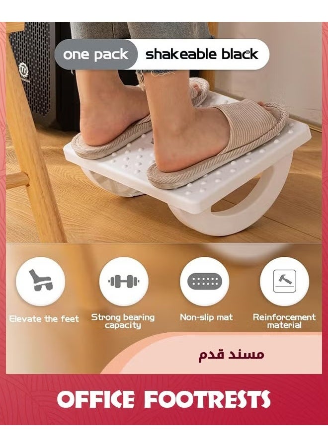 راحة القدم تحت المكتب,هزة القدم مقعد القدم,مقعد القدم الايرغونومية لكرسي المكتب مع سطح التدليك,مقعد القدم لكرسي المكتب السفر المنزلي,أبيض,, - Image 3